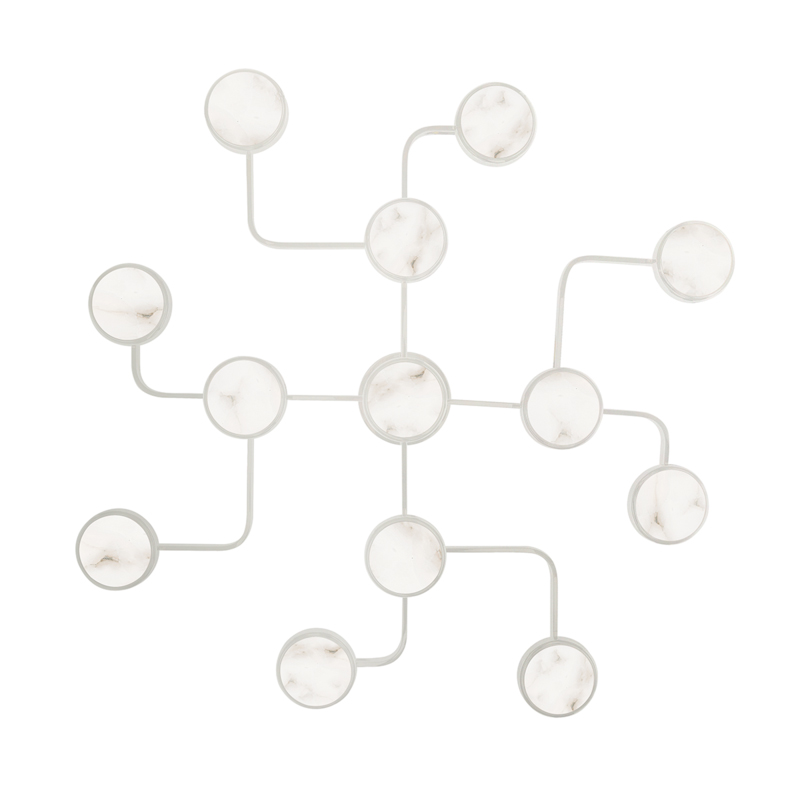 Meander LED 43.25 inch Polished Nickel Semi Flush Ceiling Light
