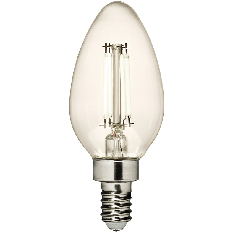 Branded Lamps LED T - Torpedo C - E12 Candelabra 4 watt 120 2700K Light Bulb