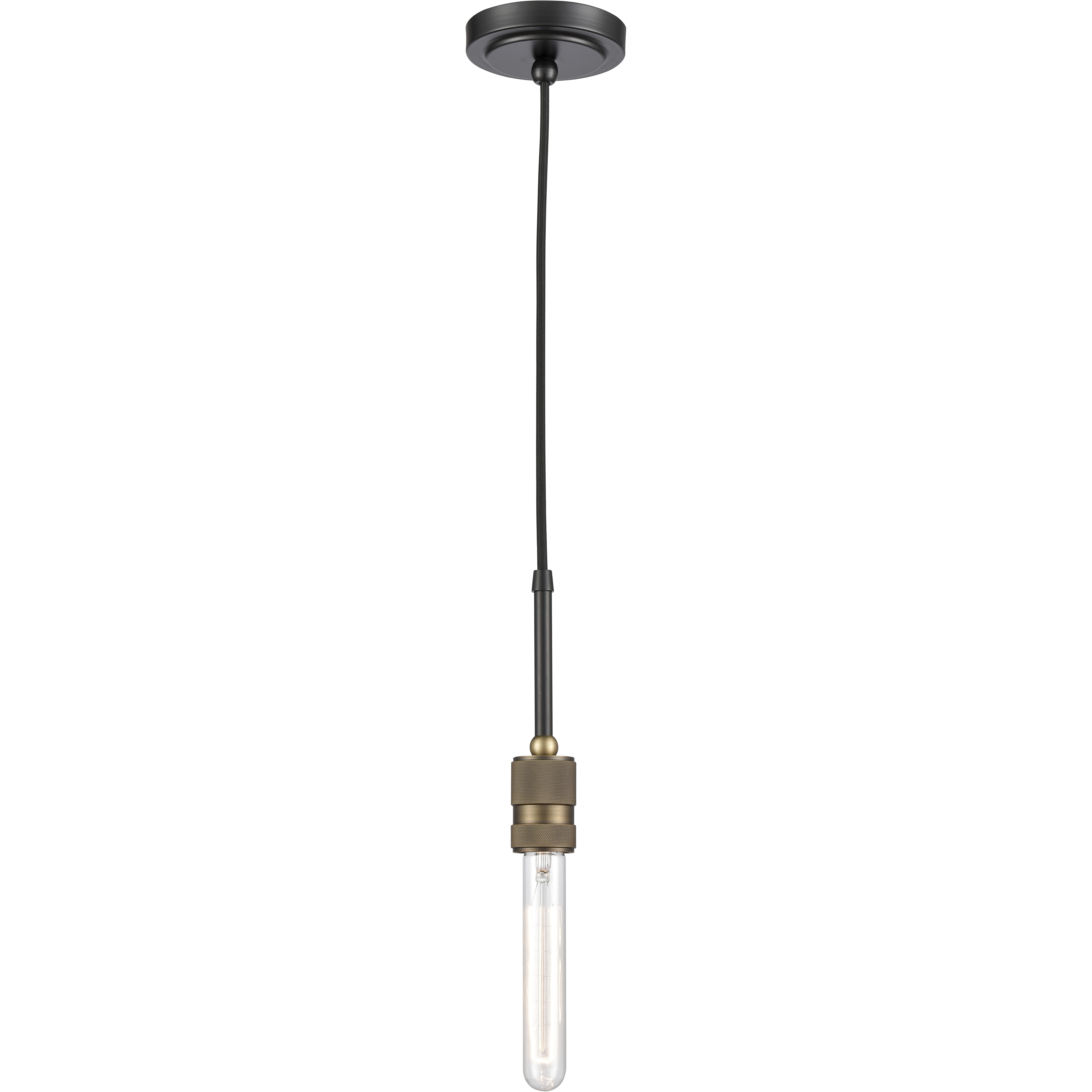 Restoration Ellis LED 2 inch Black Antique Brass Mini Pendant Ceiling Light