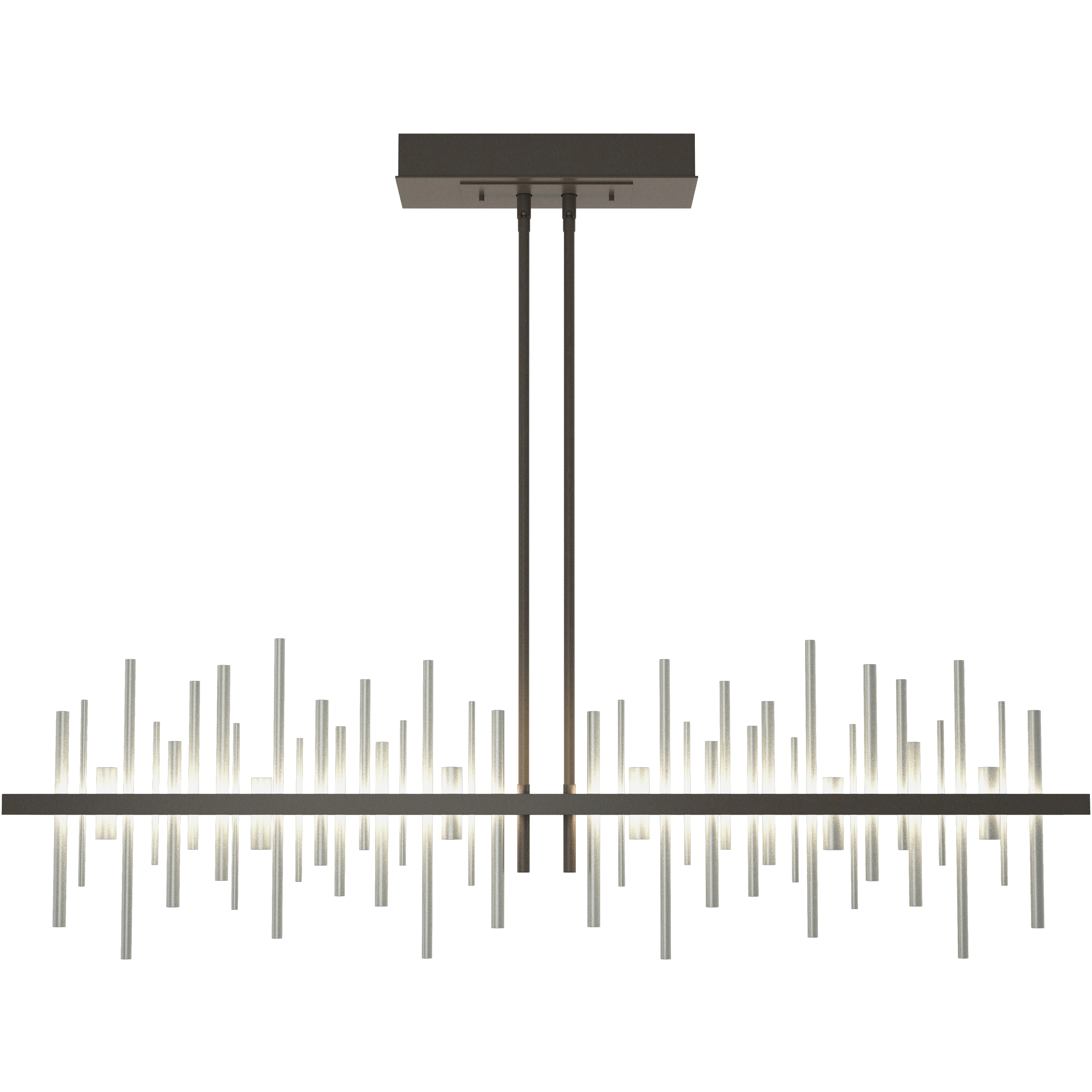 Cityscape LED 51.9 inch Dark Smoke/Vintage Platinum Pendant Ceiling Light, Large