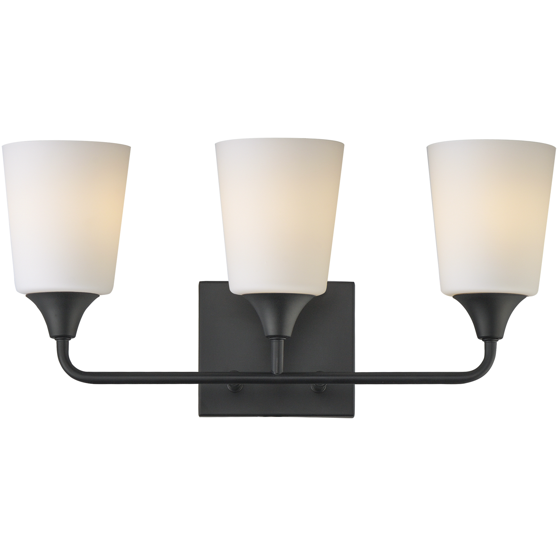 Hudson 3 Light 20.5 inch Black Bath Vanity Wall Light in Satin White