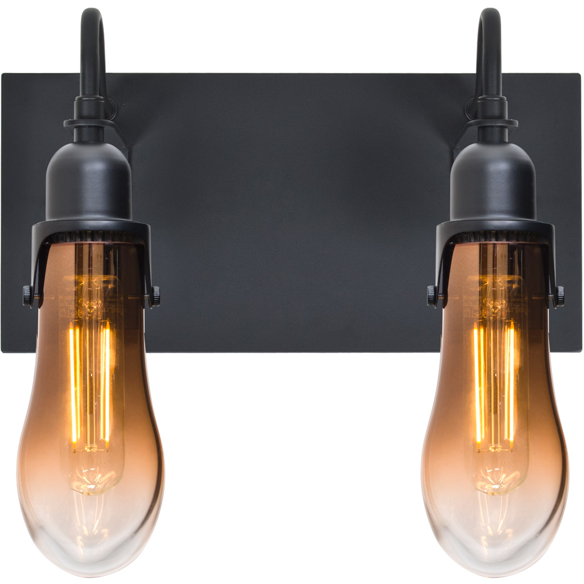 Wish 2 Light 12 inch Black Vanity Light Wall Light