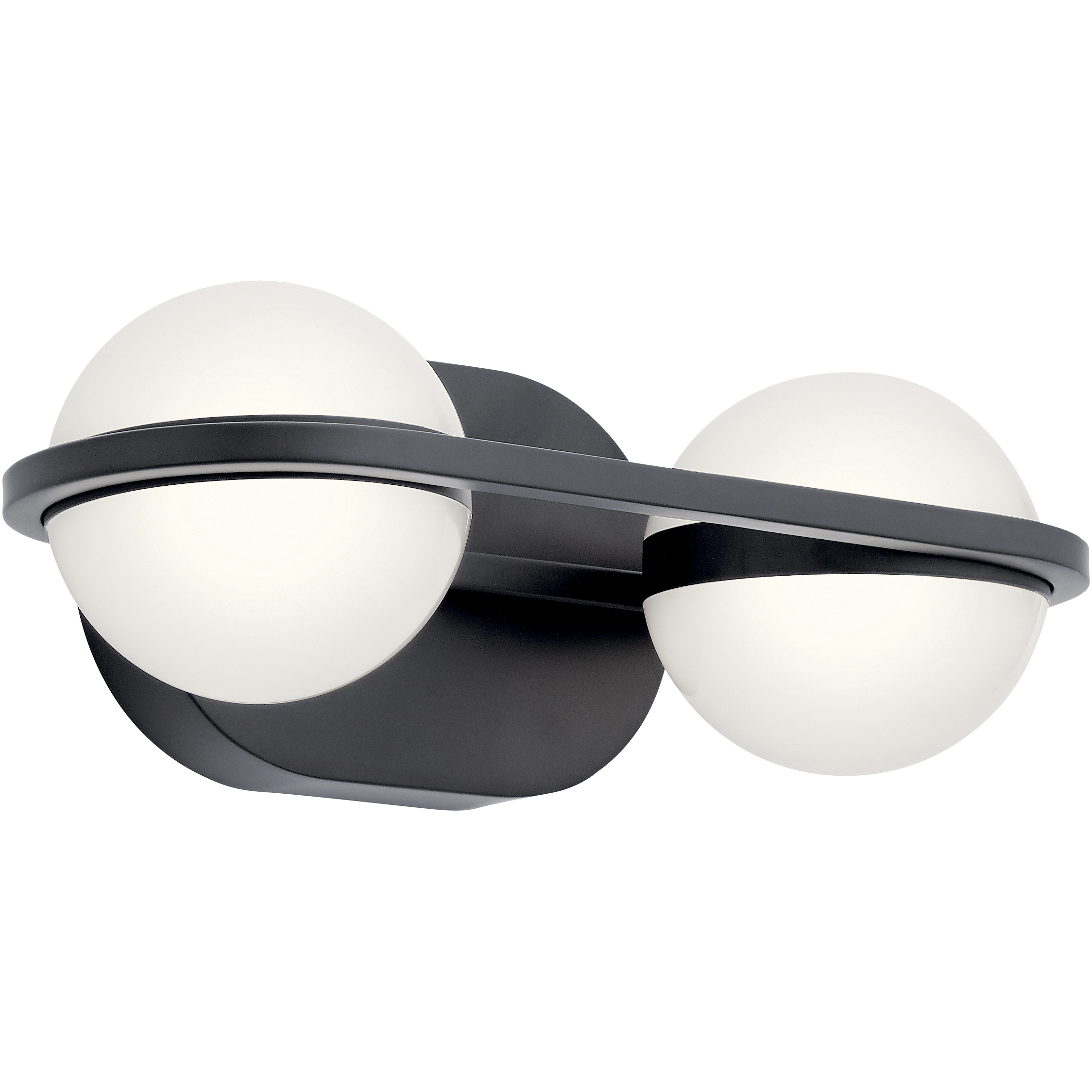 Brettin LED 14 inch Matte Black Bathroom Vanity Light Wall Light, 2 Arm