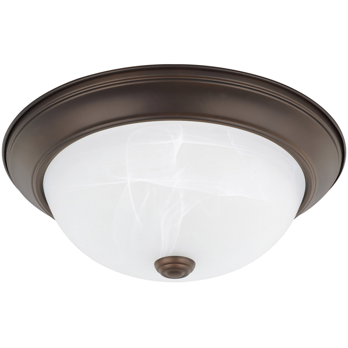 Elijah 2 Light 13 inch Bronze Flush Mount Ceiling Light