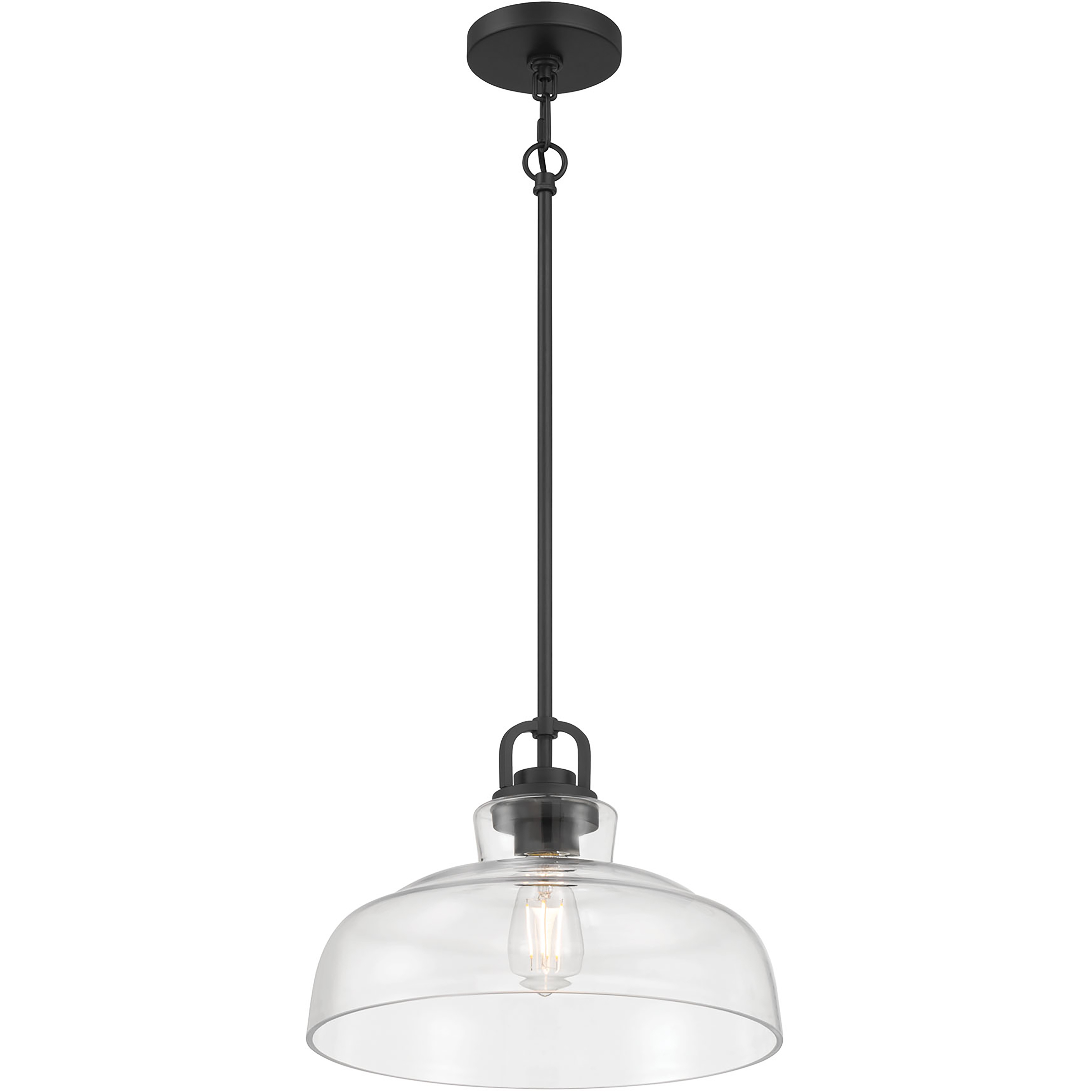 Clarien 1 Light 14 inch Matte Black Pendant Ceiling Light