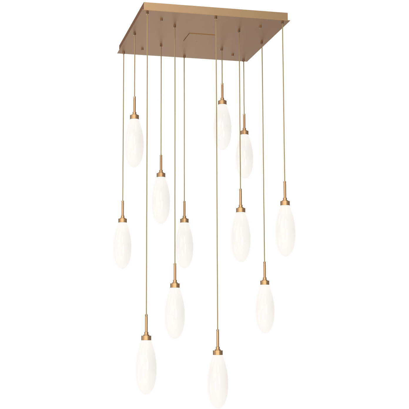 Fiori LED Novel Brass Multi-Port Ceiling Light, Square Multi-Port