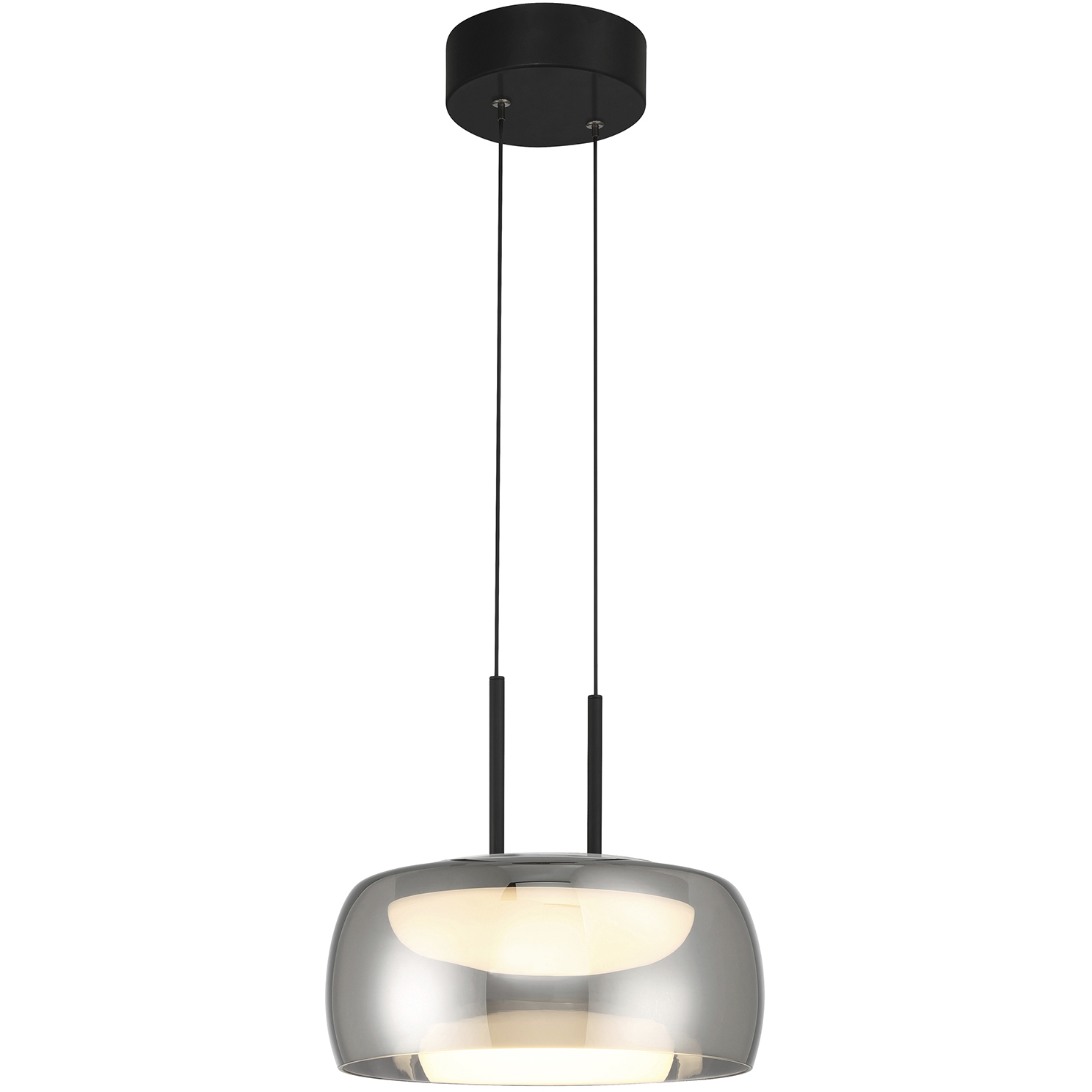 Chloe LED 13.75 inch Matte Black and Smoke Pendant Ceiling Light