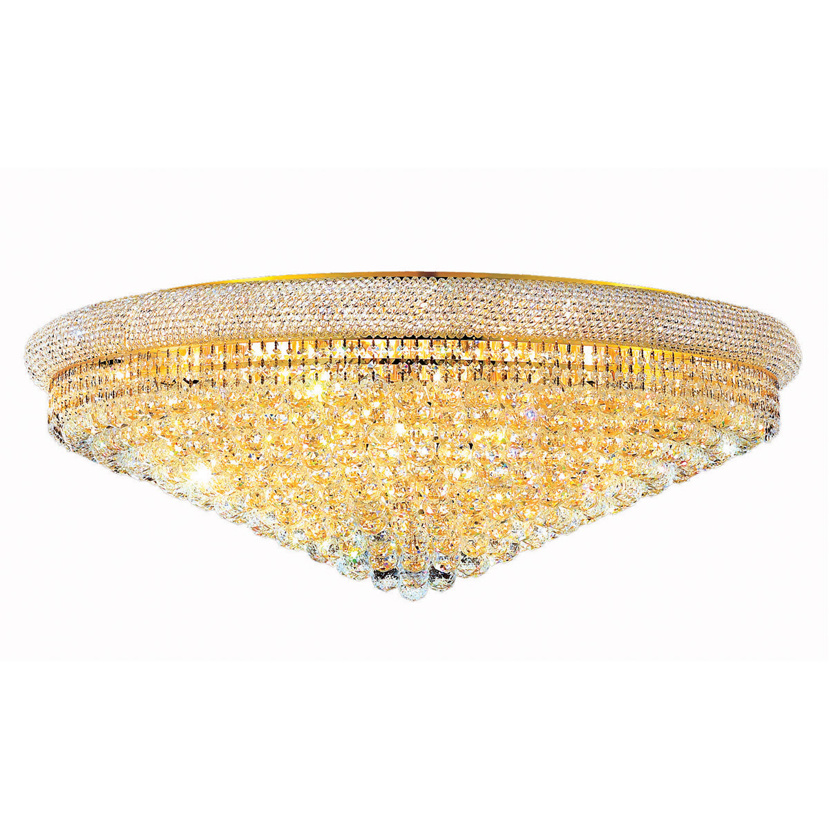 Primo 30 Light 42 inch Gold Flush Mount Ceiling Light in Royal Cut