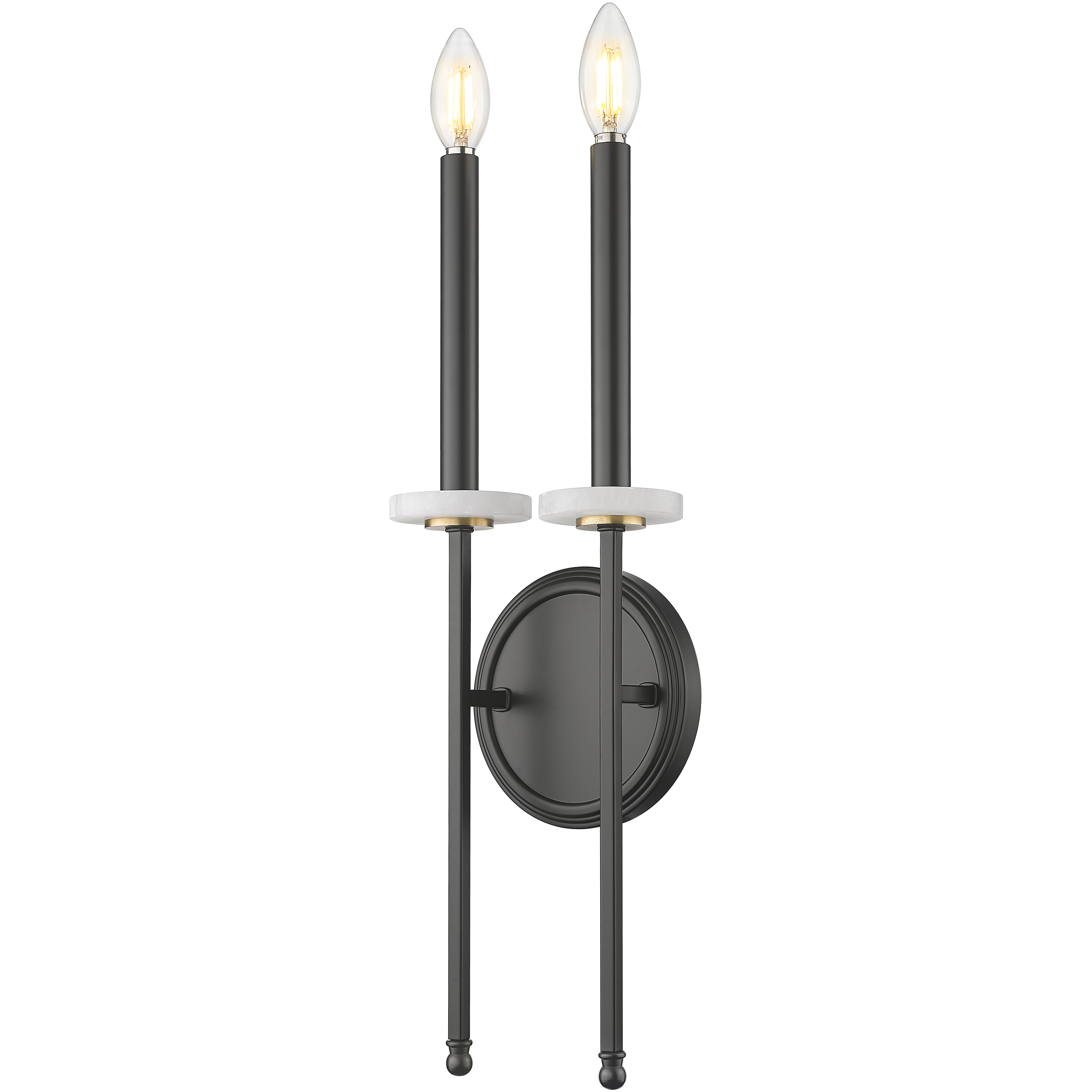 Gaultier 2 Light 7.5 inch Matte Black and Modern Gold Wall Sconce Wall Light