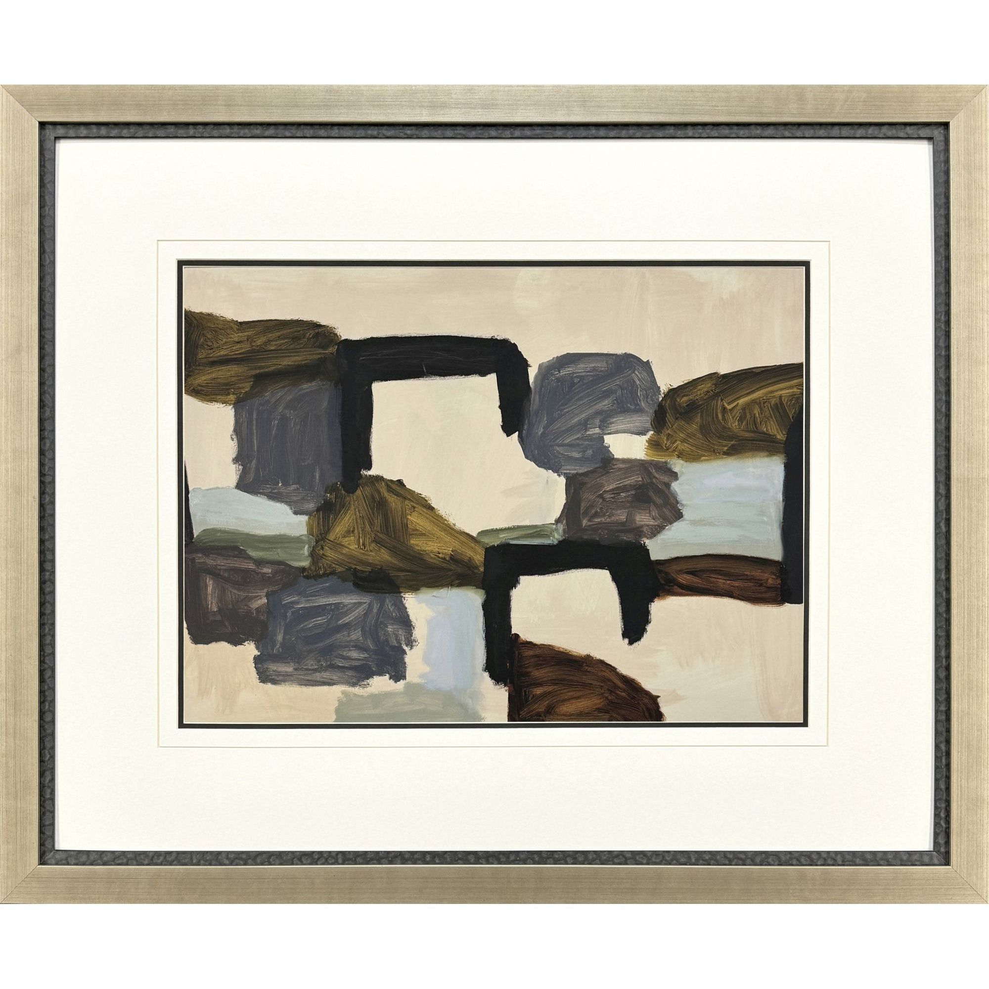 Mot Juste / Saura Blue and Green and Neutral and Turquoise Framed Art