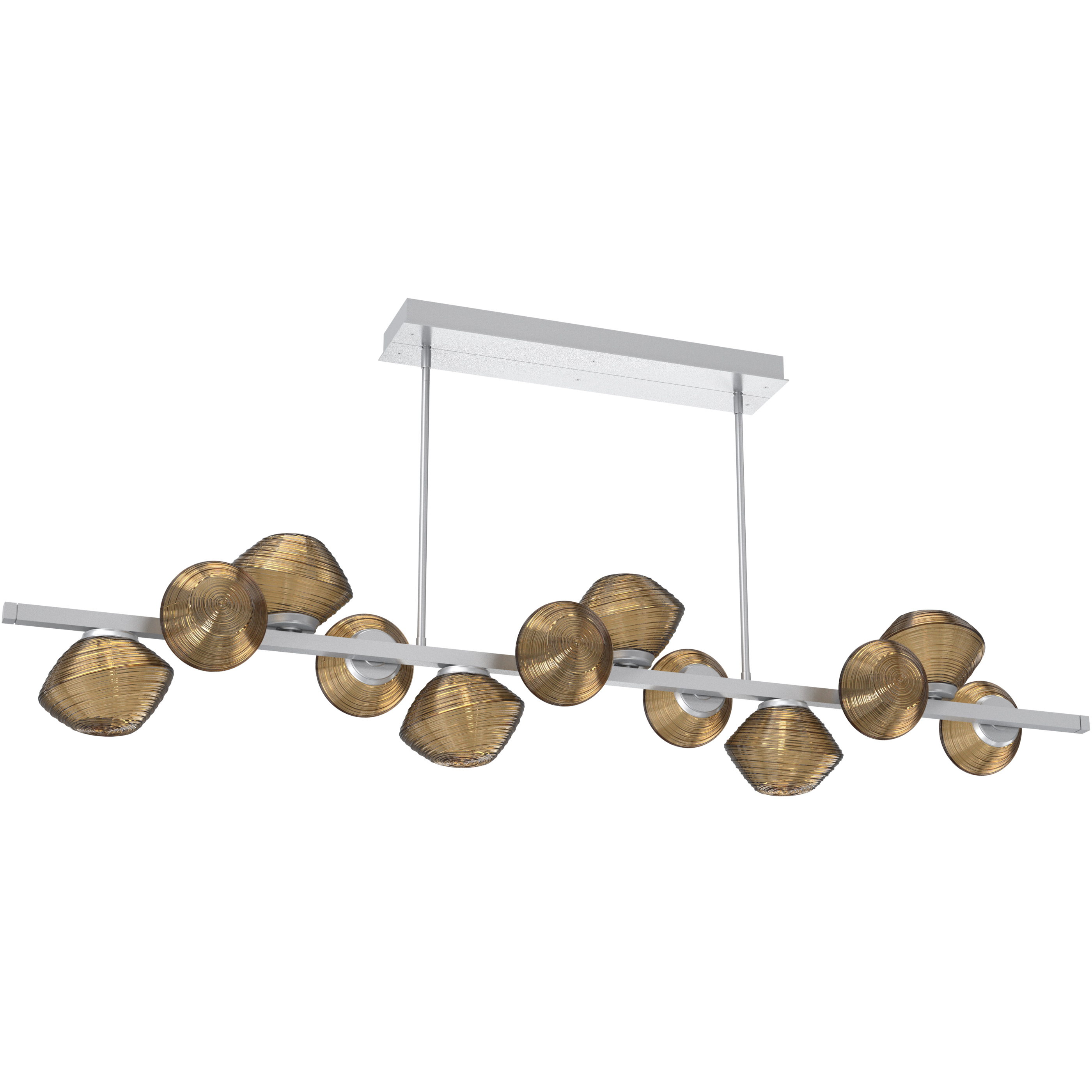 Mesa LED 72 inch Classic Silver Chandelier Ceiling Light in 3000K LED, Bronze, Twisted Branch