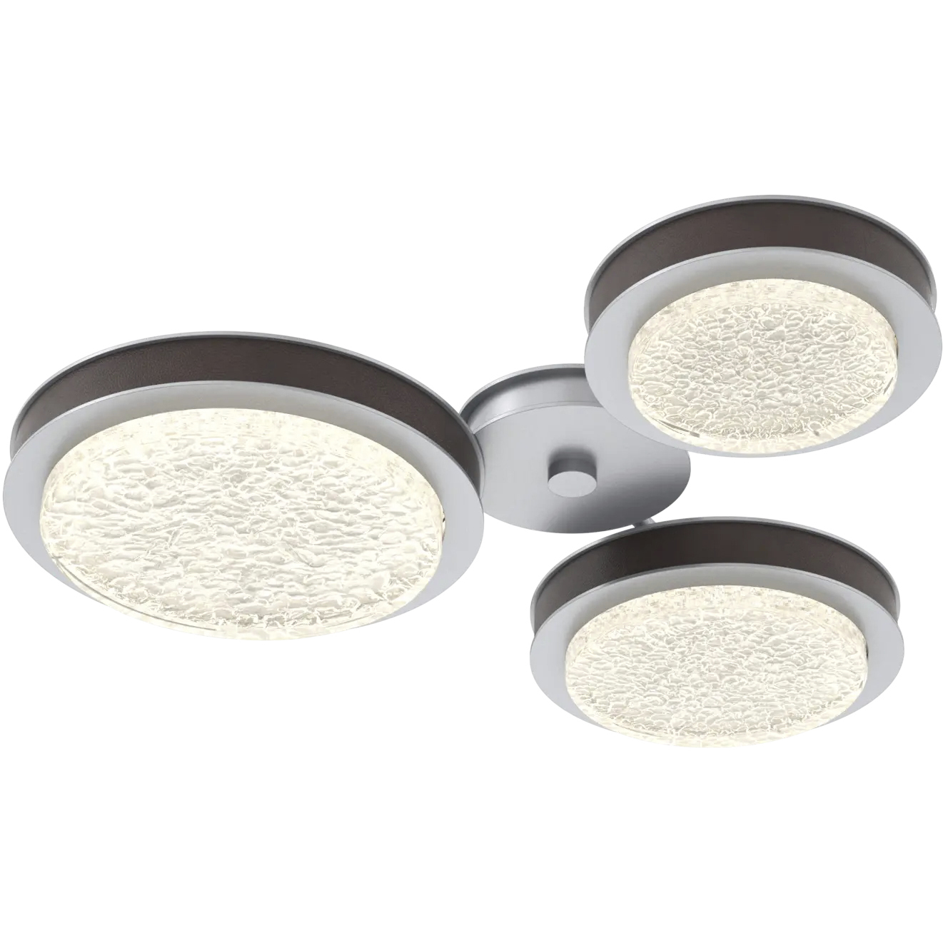 Iris LED 28.5 inch Classic Silver with Cocoa Sconce & Flush Mount Wall Light, Hub and Spoke
