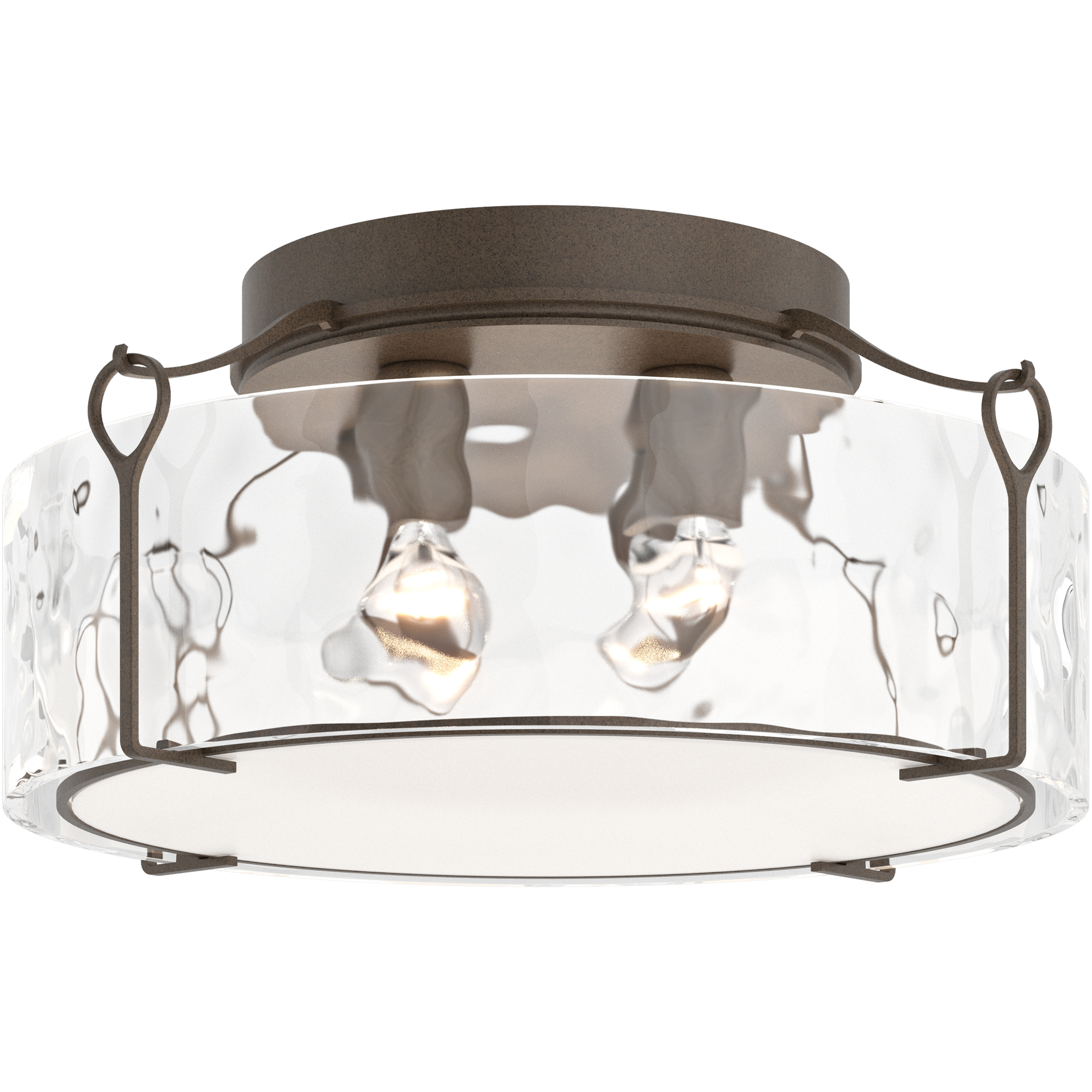 Bow 4 Light 19.6 inch Bronze Semi-Flush Ceiling Light in Water, Large