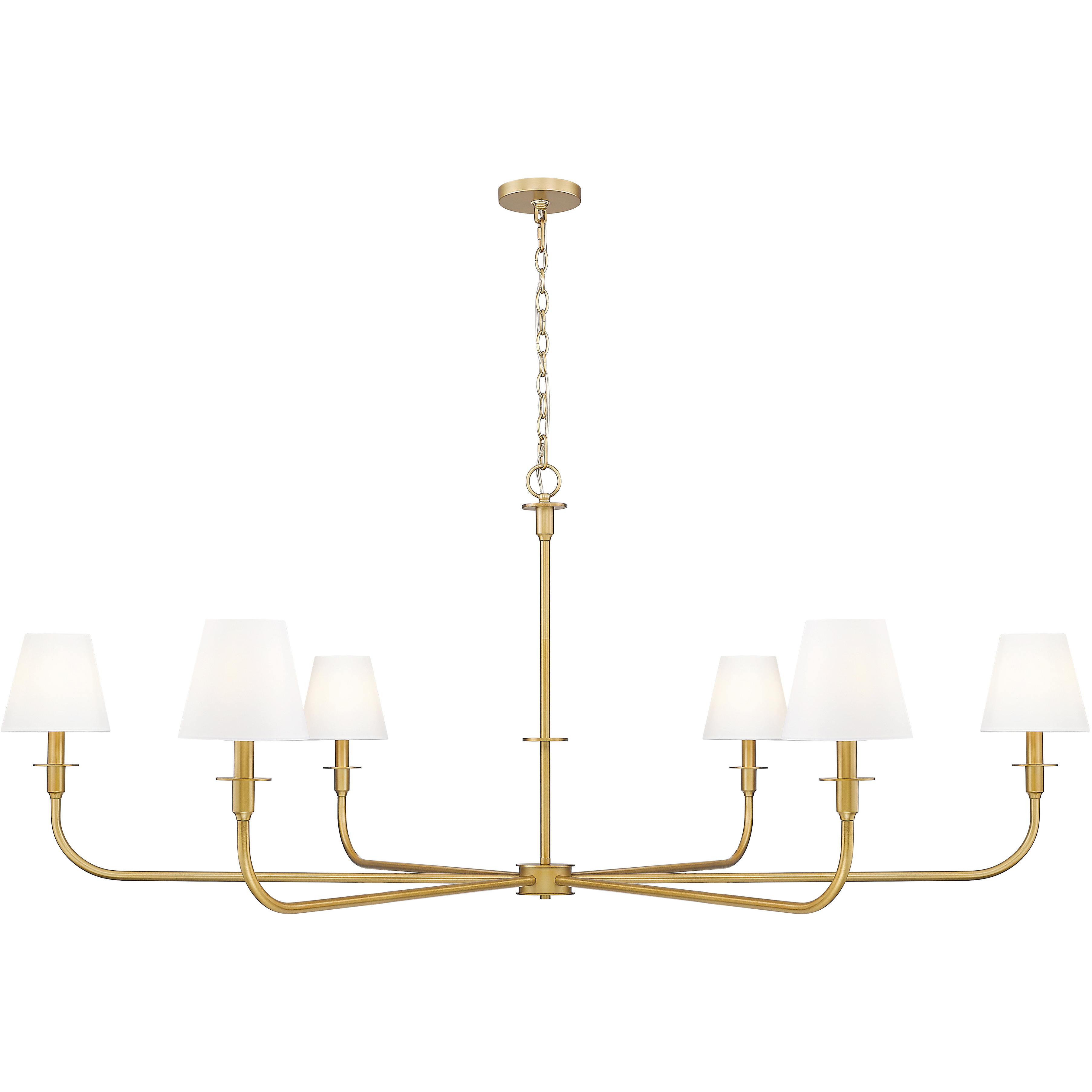 Tova 6 Light 65.75 inch Rubbed Brass Chandelier Ceiling Light