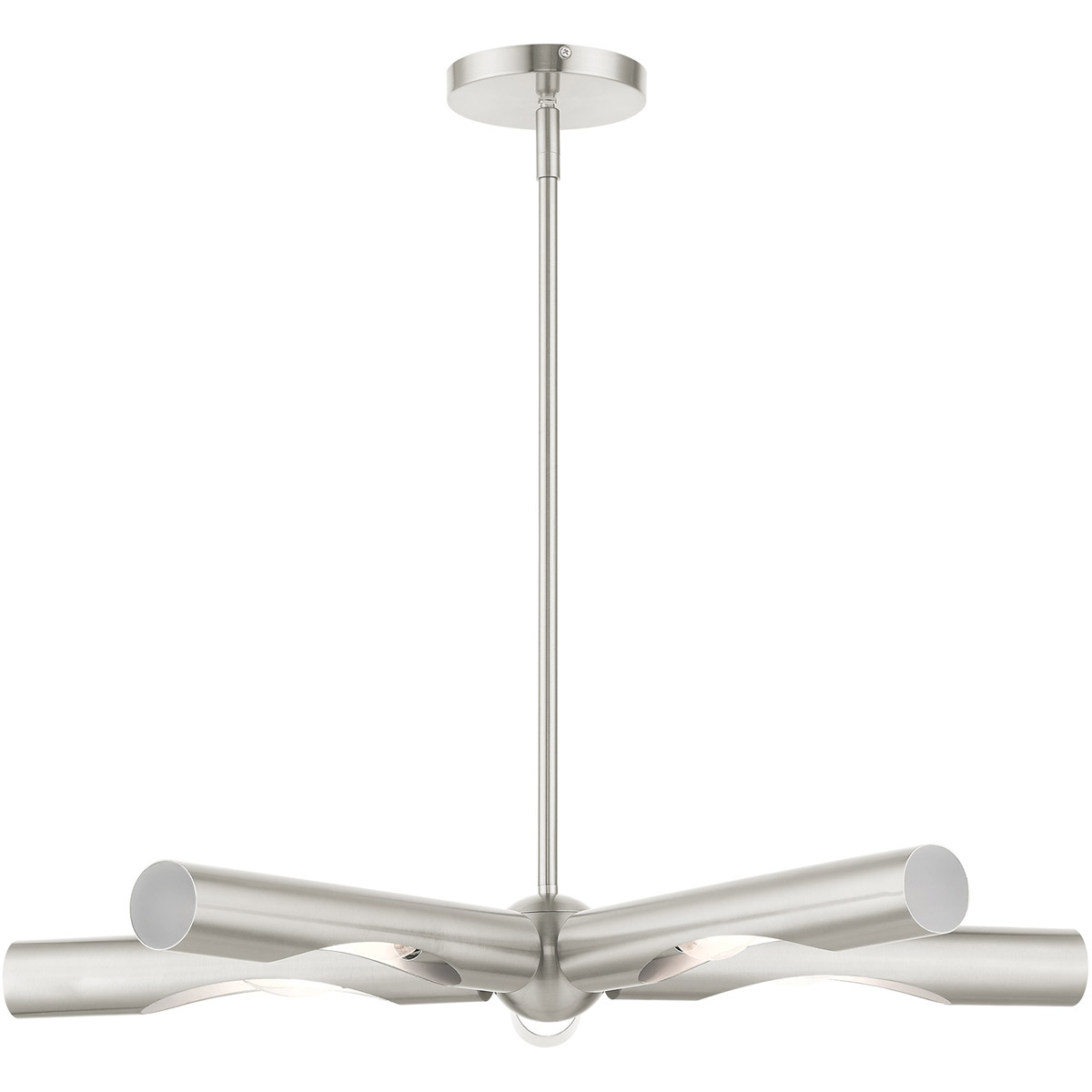 Acra 5 Light 28 inch Brushed Nickel Chandelier Ceiling Light