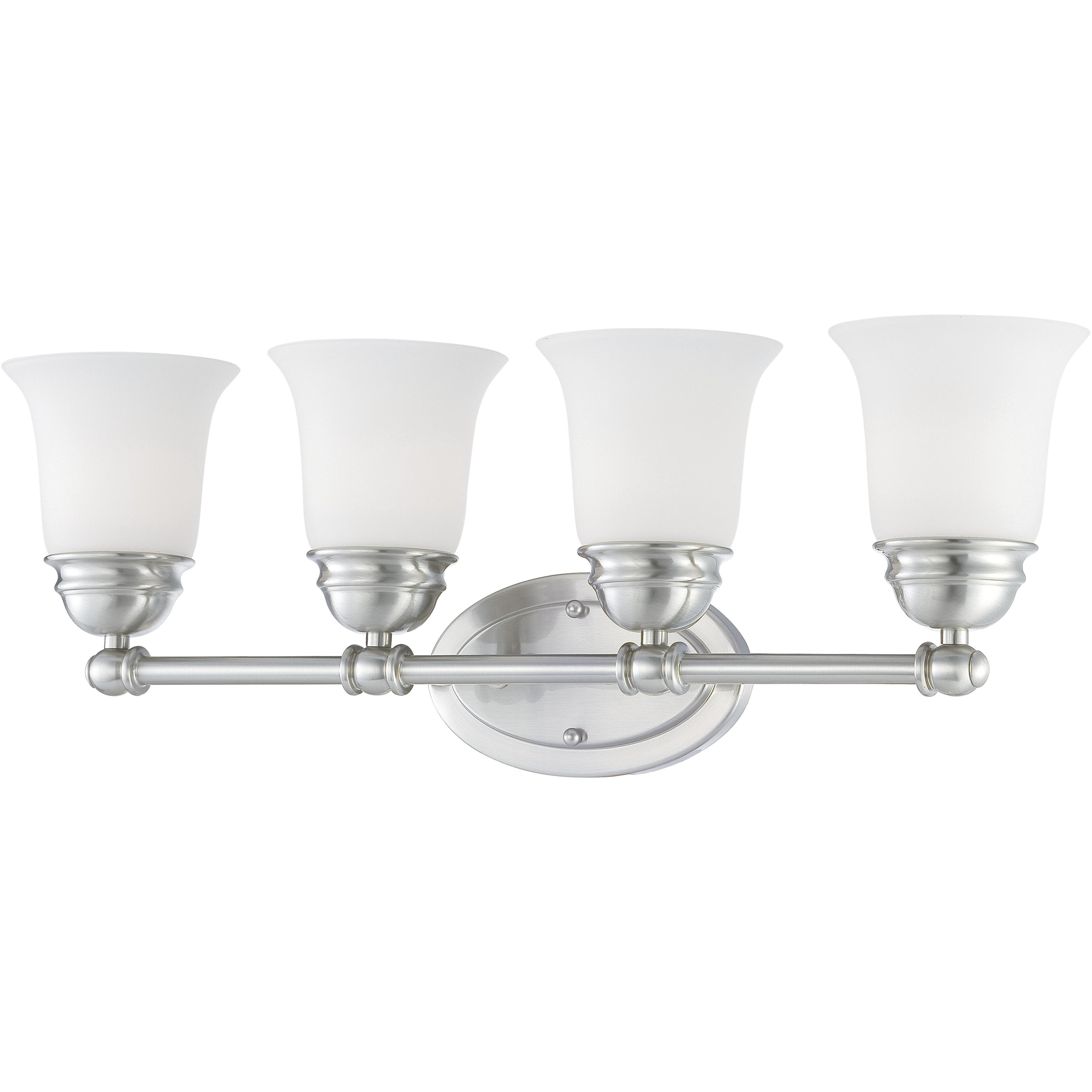 Bella 4 Light 24.5 inch Brushed Nickel Vanity Light Wall Light