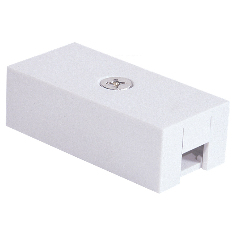 Connectors and Accessories 2 inch White Under Cabinet Miniature Wiring Compartment / Splicer