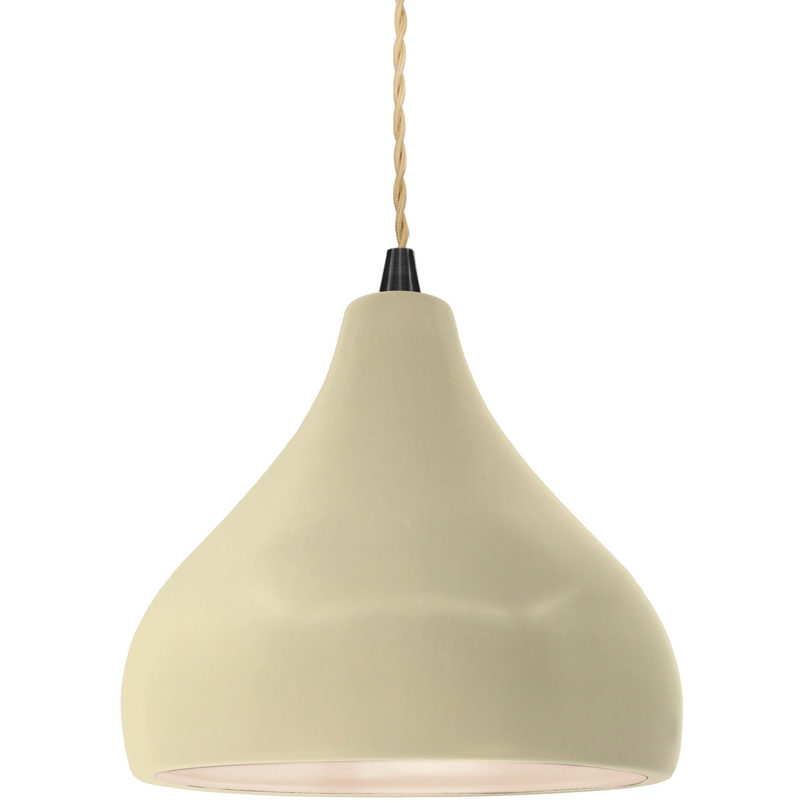 Radiance LED 8 inch Vanilla Gloss and Matte Black Pendant Ceiling Light