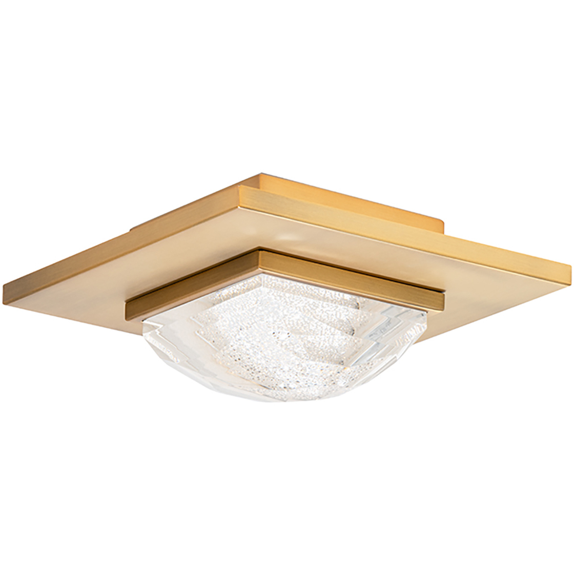 Beyond Promenade LED 9 inch Aged Brass Flush Mount Ceiling Light