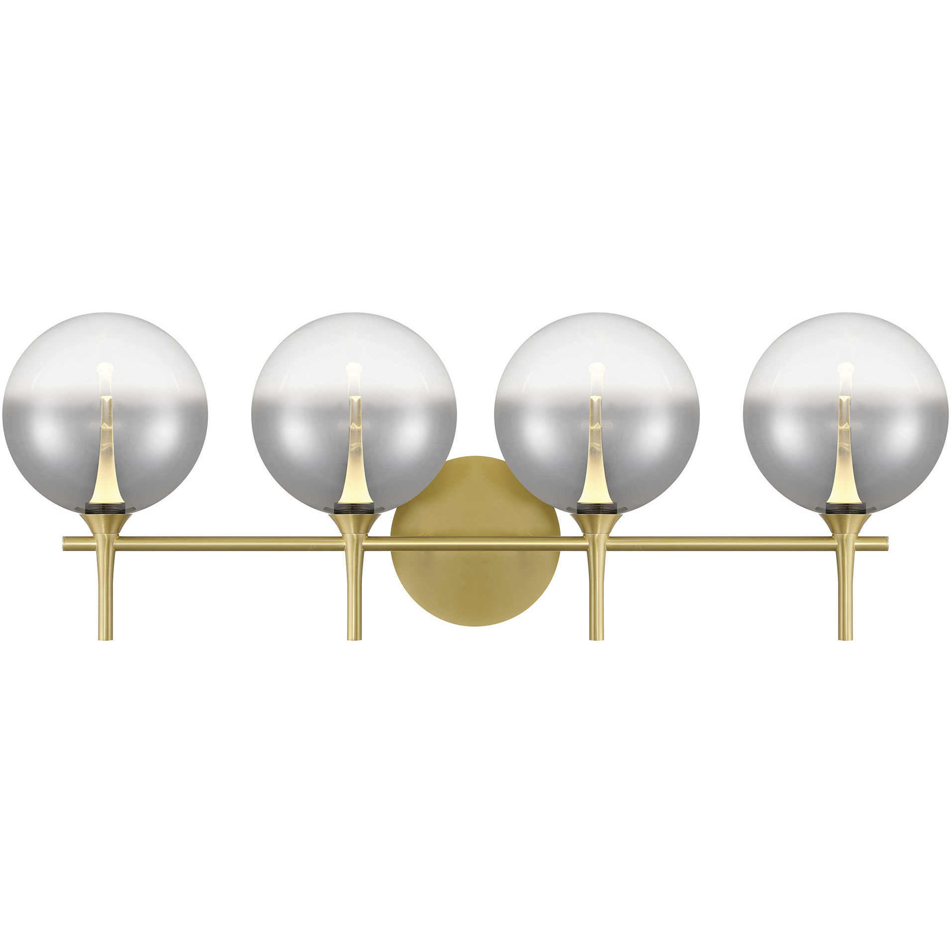 Iissa 4 Light 29.5 inch Gold Vanity Light Wall Light in Smoke