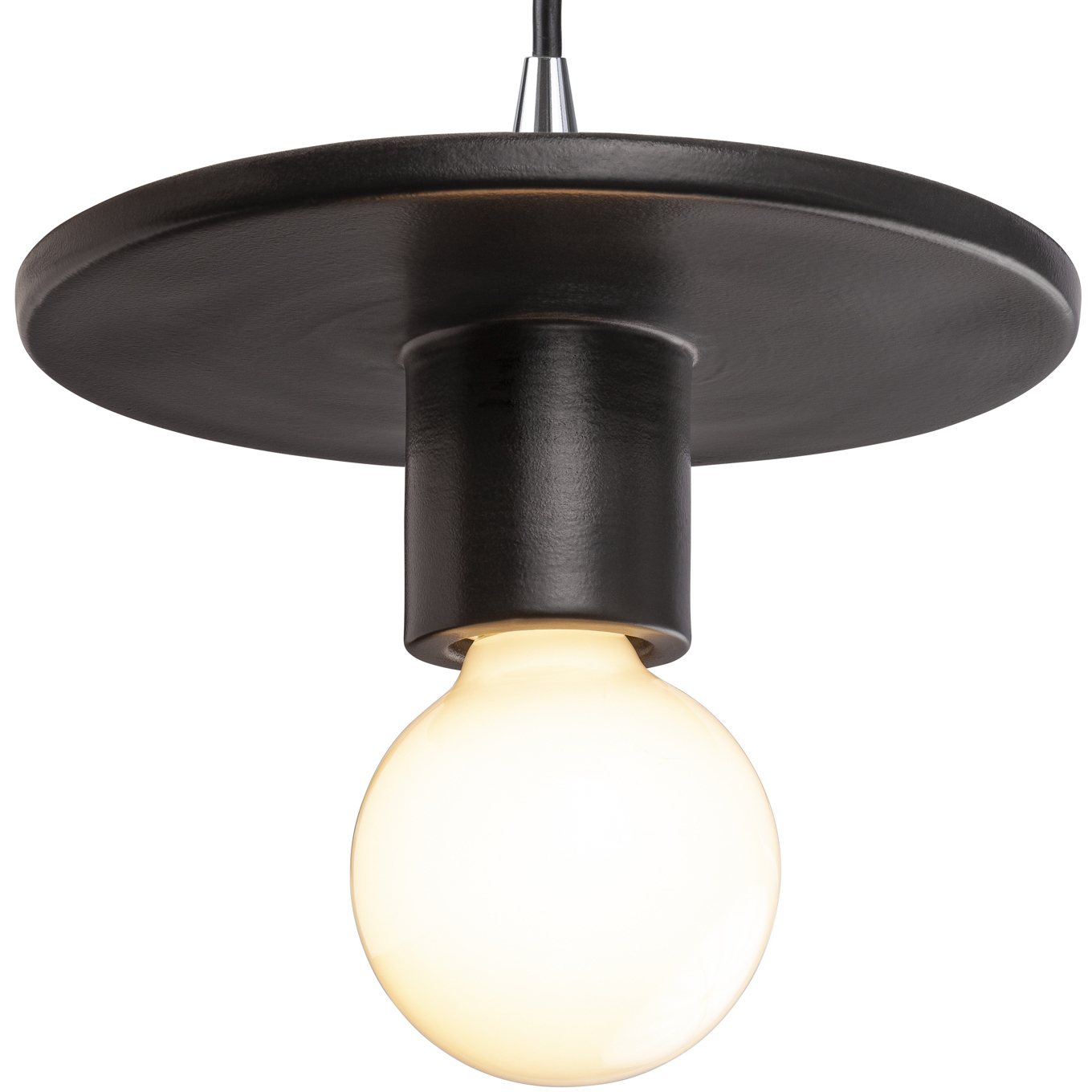 Radiance Collection 1 Light 8 inch Carbon Matte Black Pendant Ceiling Light