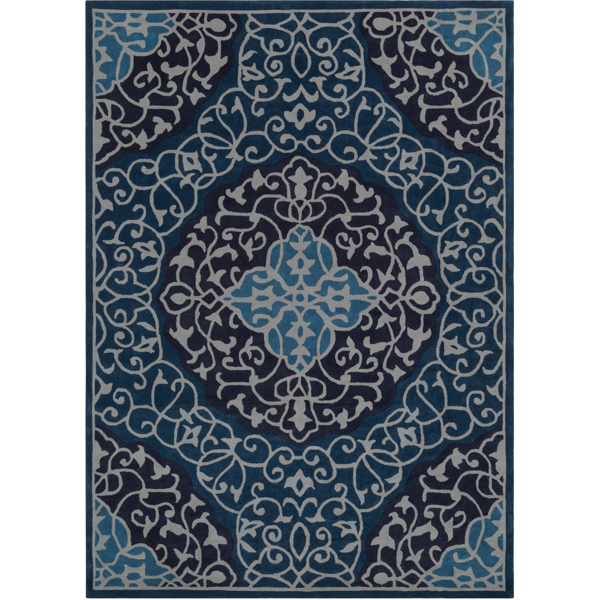 Cosmopolitan 156 X 108 inch Blue and Gray Area Rug, Polyester